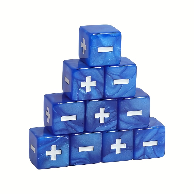 Set of 10 16Mm Acrylic Right Angle Dice for Games